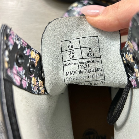 Dr Martens Clemency 1460 Floral Leather Combat Boots - Picture 9 of 10